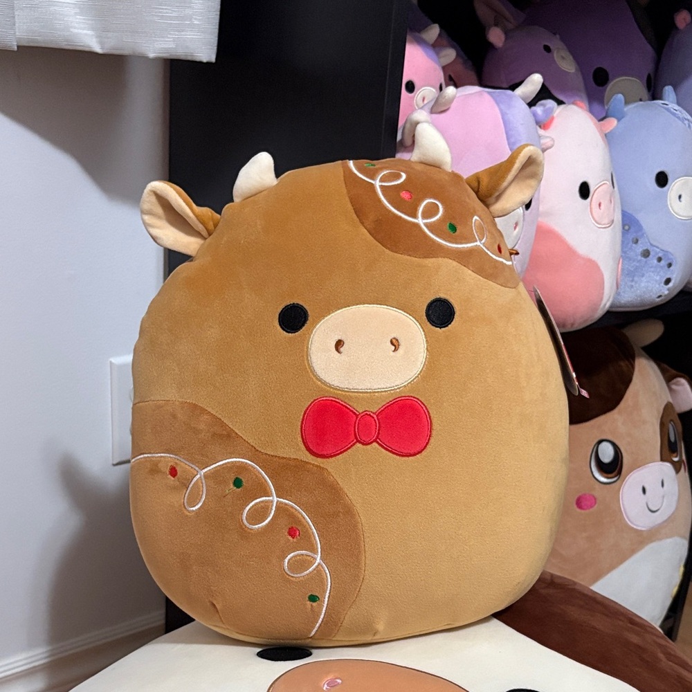 RARE USA EXCLUSIVE 🇺🇸🐮 NWT 12” Jericho the gingerbread cow holiday 2025